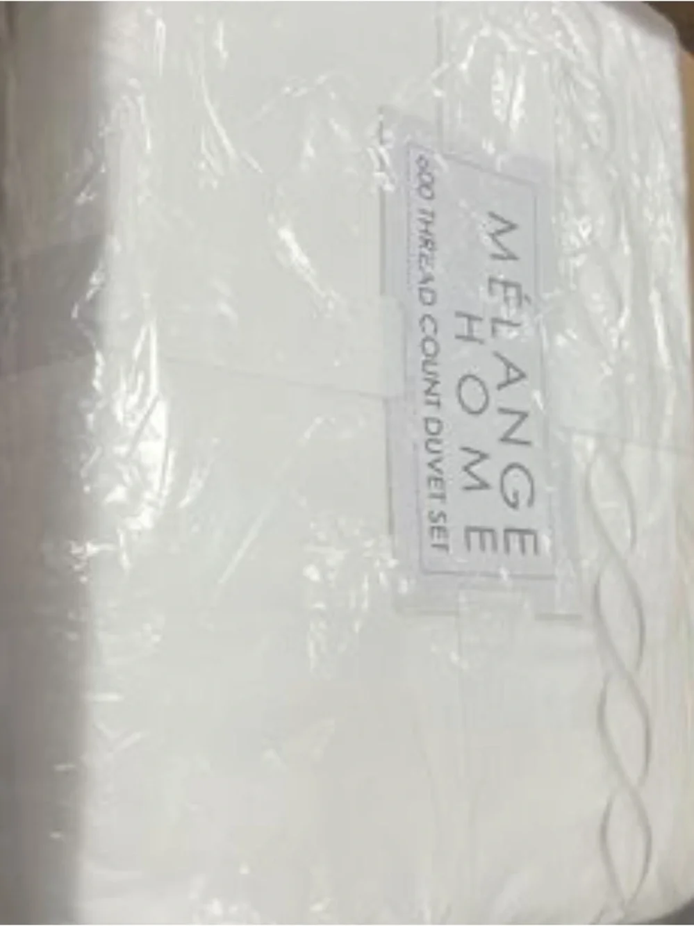 Home Sweet Home Collection 600 Thread Count Cotton Rope Embroidery Duvet Set NWT